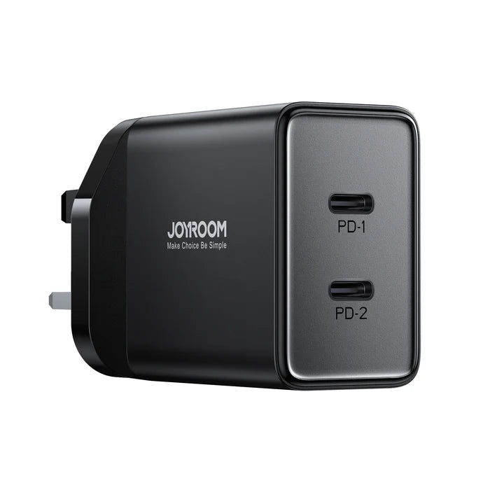 JOYROOM DUAL PORT USB-C 40W PLUG BLACK