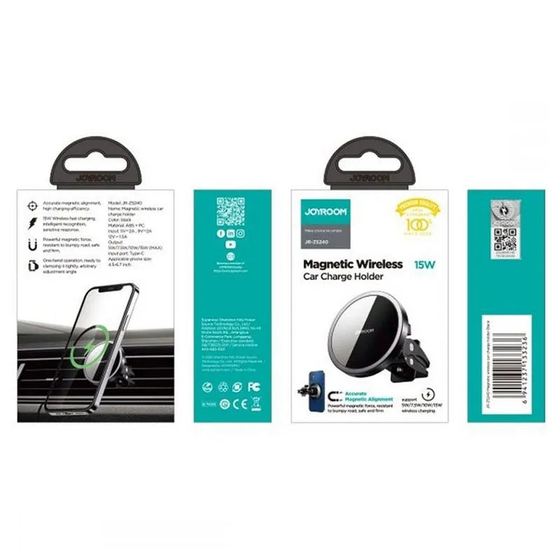 JOYROOM CAR MAGSAFE WIRELESS CHARGER BLACK