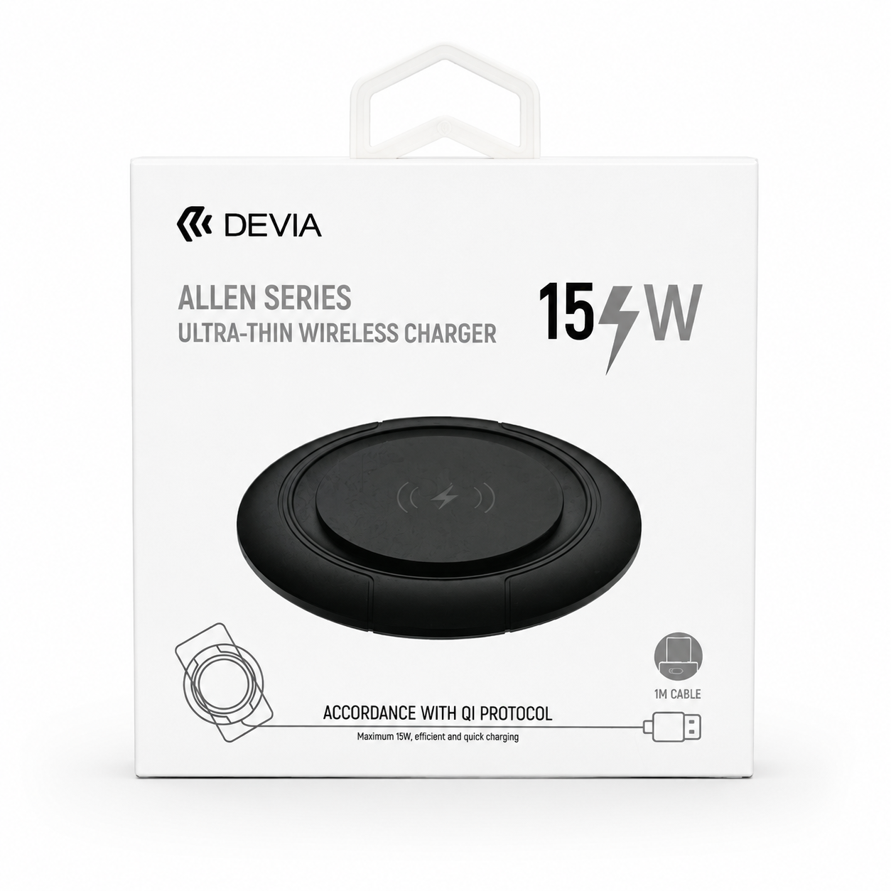 DEVIA - 15W WIRELESS ULTRA THIN CHARGING PAD - BLACK