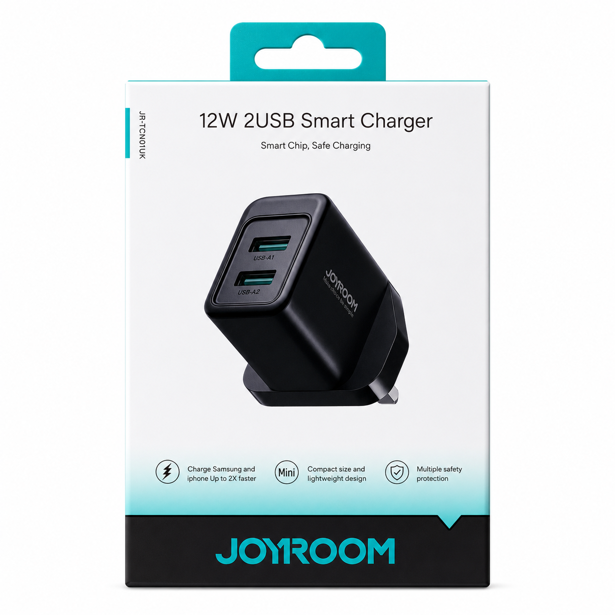 JOYROOM 12W 2 X USB SMART PLUG BLACK