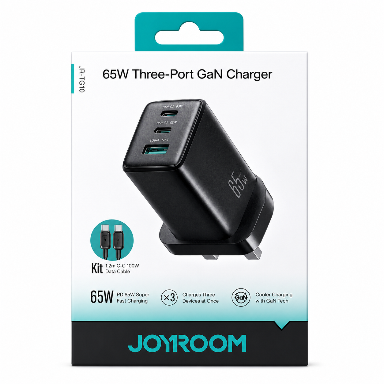 JOYROOM 65W THREE-PORT GAN CHARGER