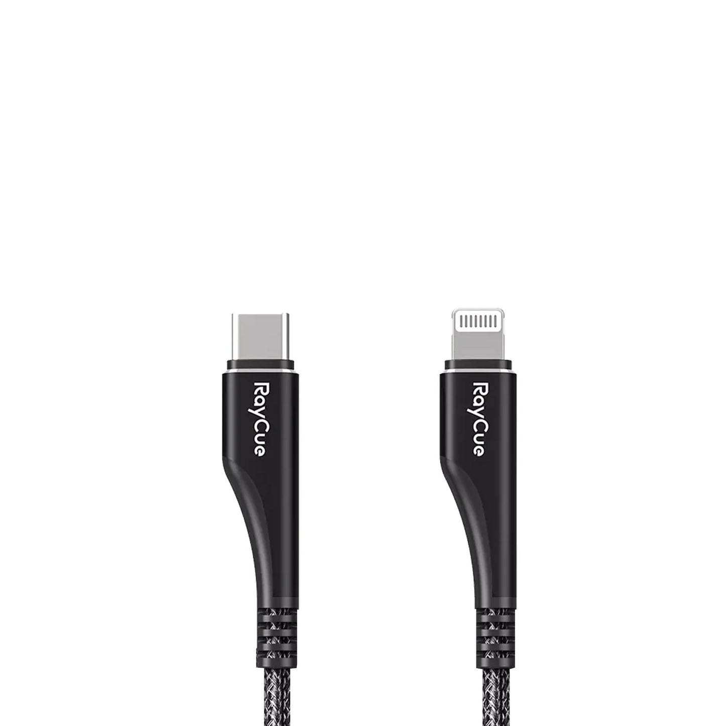 RAYCUE - 1.2M (27W) USB-C TO MFI LIGHTNING NYLON BRAIDED CABLE - BLACK