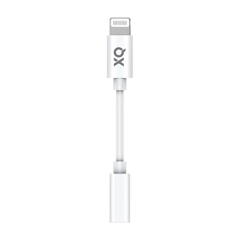 XQISIT - MFI LIGHTNING TO 3.5MM HEADPHONE JACK ADAPTER - WHITE