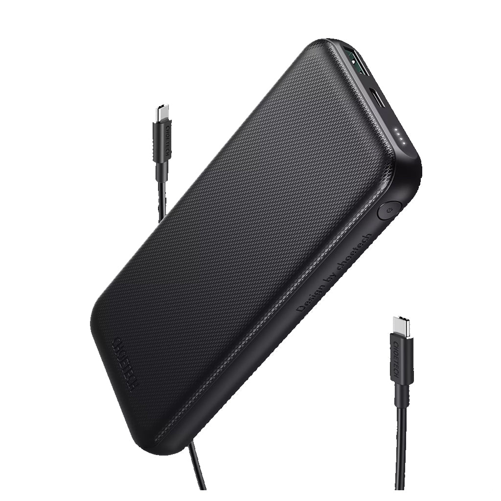 Choetech - 10,000mAh 20W PD & QC3.0 LED Indicator Powerbank - Black