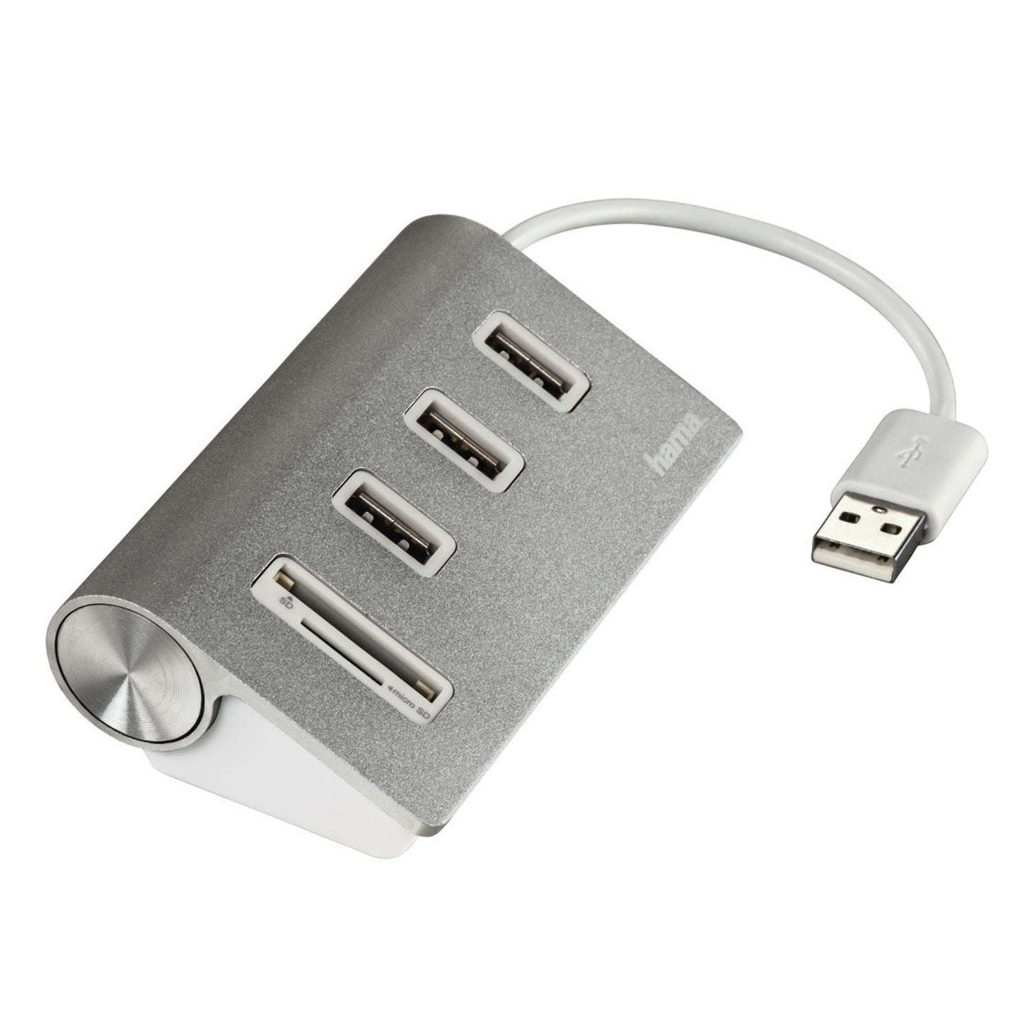 HAMA USB 2.0 HUB / "ALUMINIUM" CARD READER