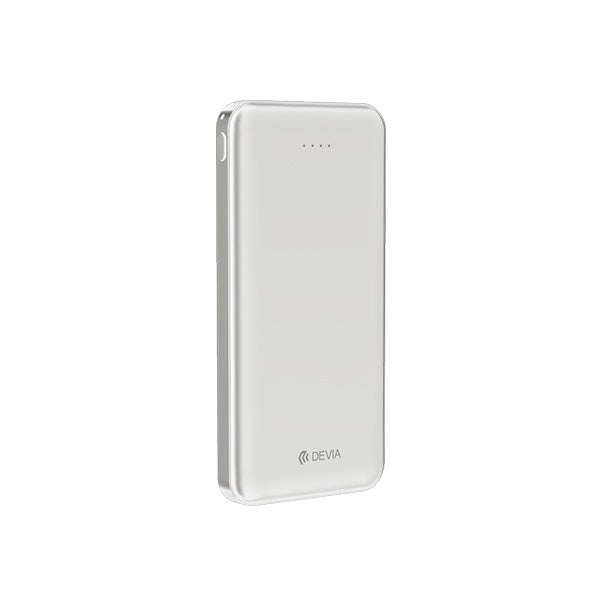 DEVIA - 10,000MAH KINTONE DUAL PORT LED INDICATOR POWERBANK - WHITE