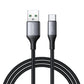 JOYROOM FLASH SERIES FAST CHARGING USB-A TO USB-C CABLE 3A 1M - BLACK