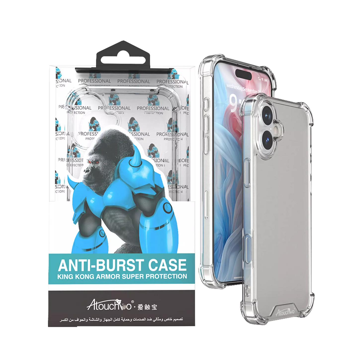 KING KONG - ANTI BURST FOR IPHONE 16 - CLEAR