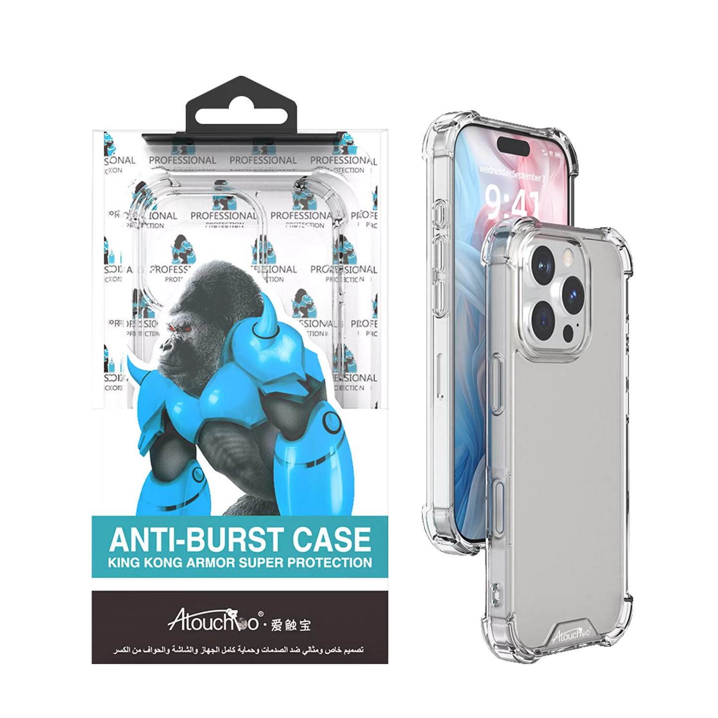 KING KONG - ANTI BURST FOR IPHONE 16 PRO MAX - CLEAR