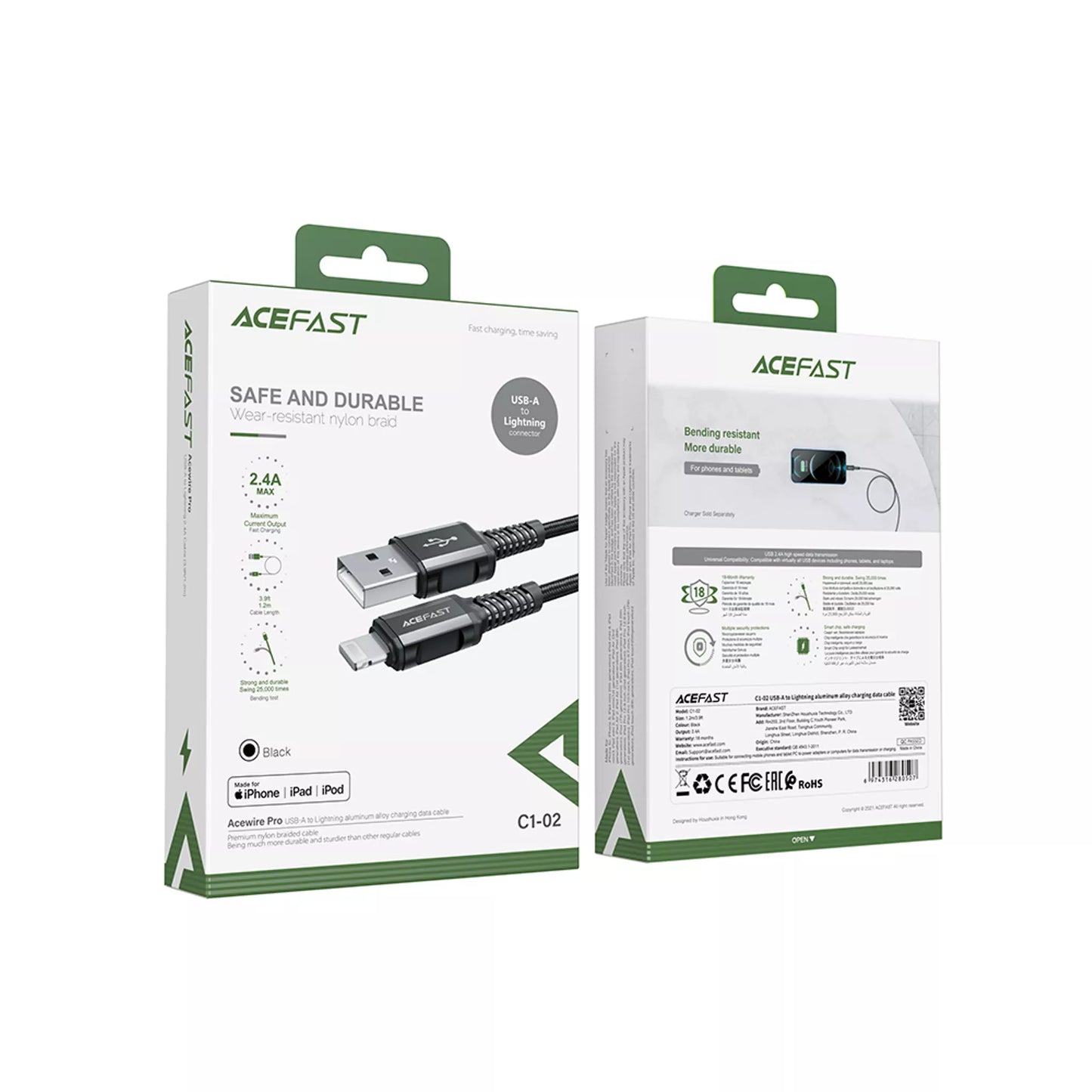 ACEFAST - 1.2M USB-A TO MFI LIGHTNING