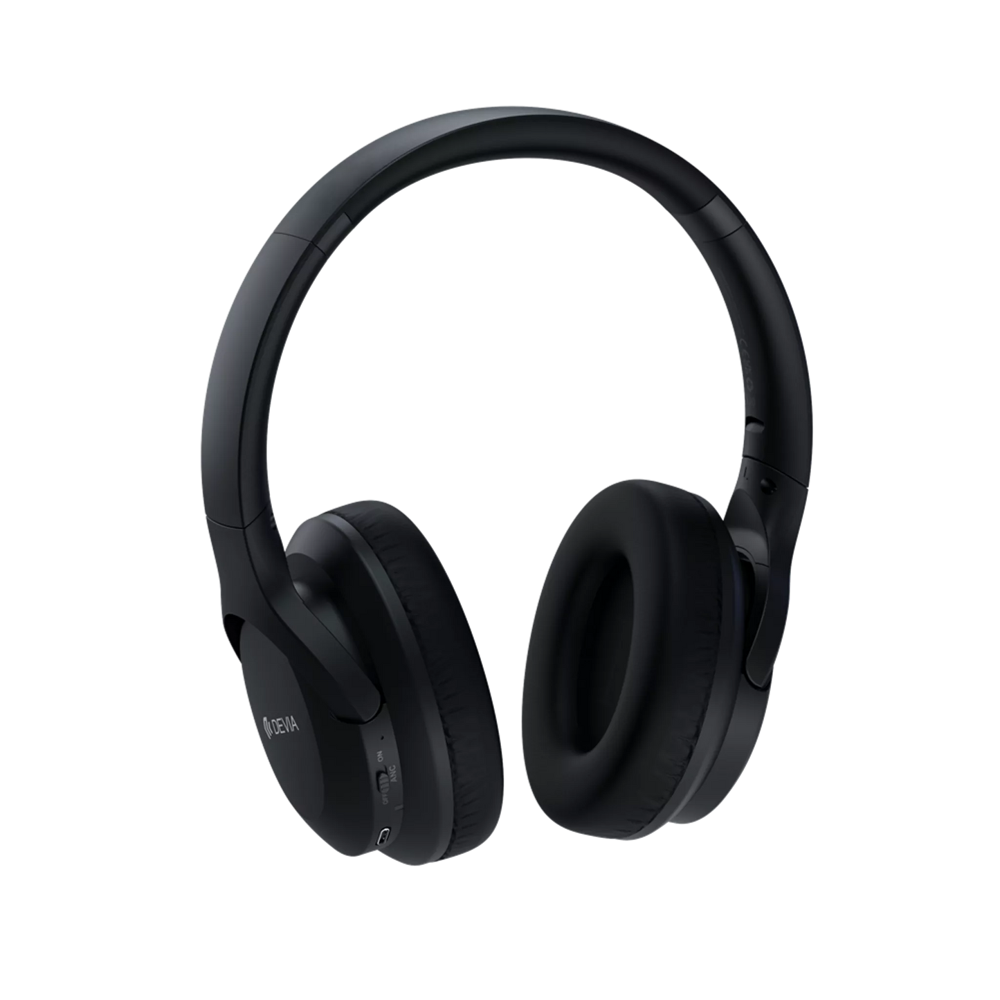 DEVIA - EARBASS PRO - ANC FOLDABLE ON-EAR WIRELESS HEADPHONES - BLACK