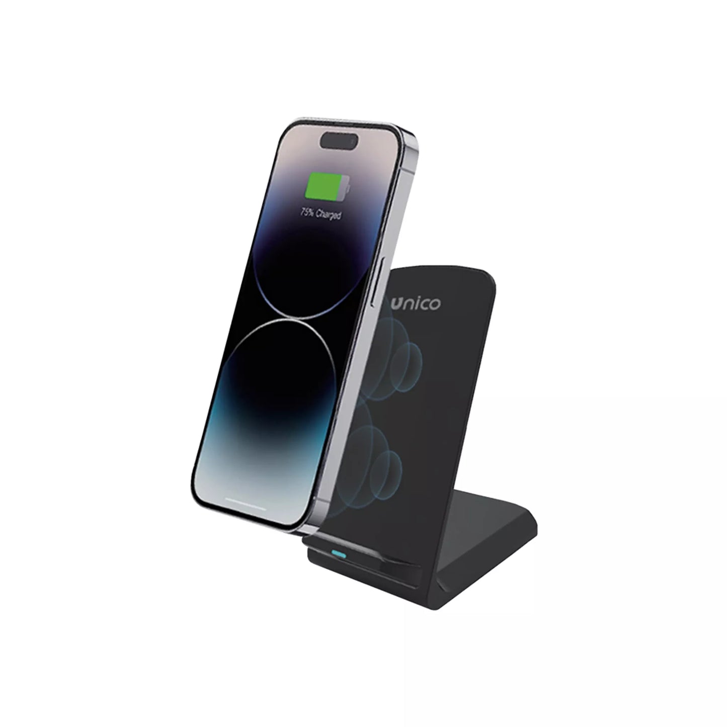 UNICO - 15W WIRELESS CHARGING DOCK STAND - BLACK
