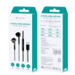 DEVIA - USB-C EARPHONES WITH MICROPHONE & VOLUME CONTROL - BLACK