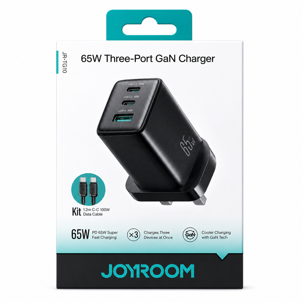 JOYROOM 65W THREE-PORT GAN CHARGER