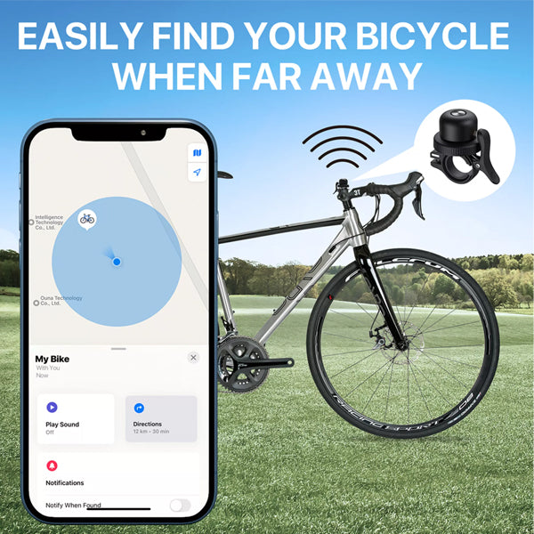MILI - MIBELL MFI (APPLE APPROVED) FIND MY ITEM FINDER & BICYCLE E-SCOOTER BELL - BLACK