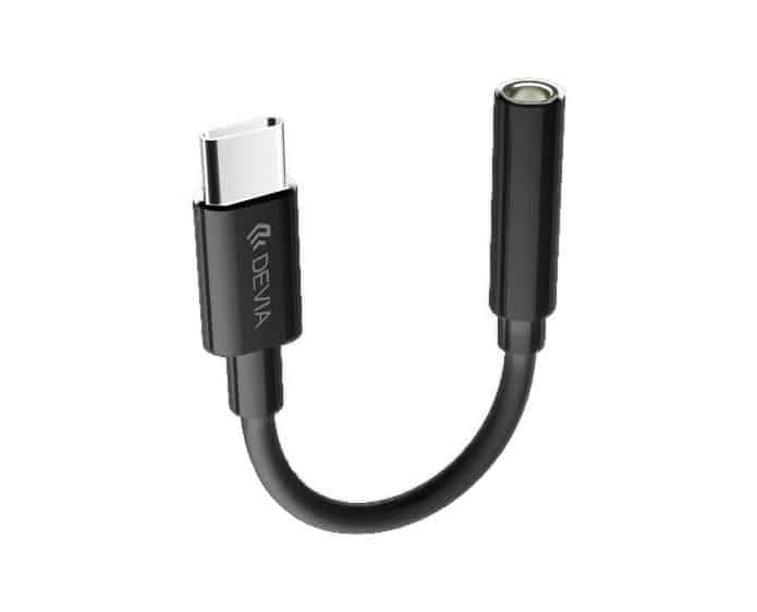 DEVIA - USB-C TO 3.5MM HEADPHONE ADAPTER - BLACK