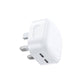 JOYROOM - 35W DUAL-PORT USB-C FAST CHARGER PLUG WHITE