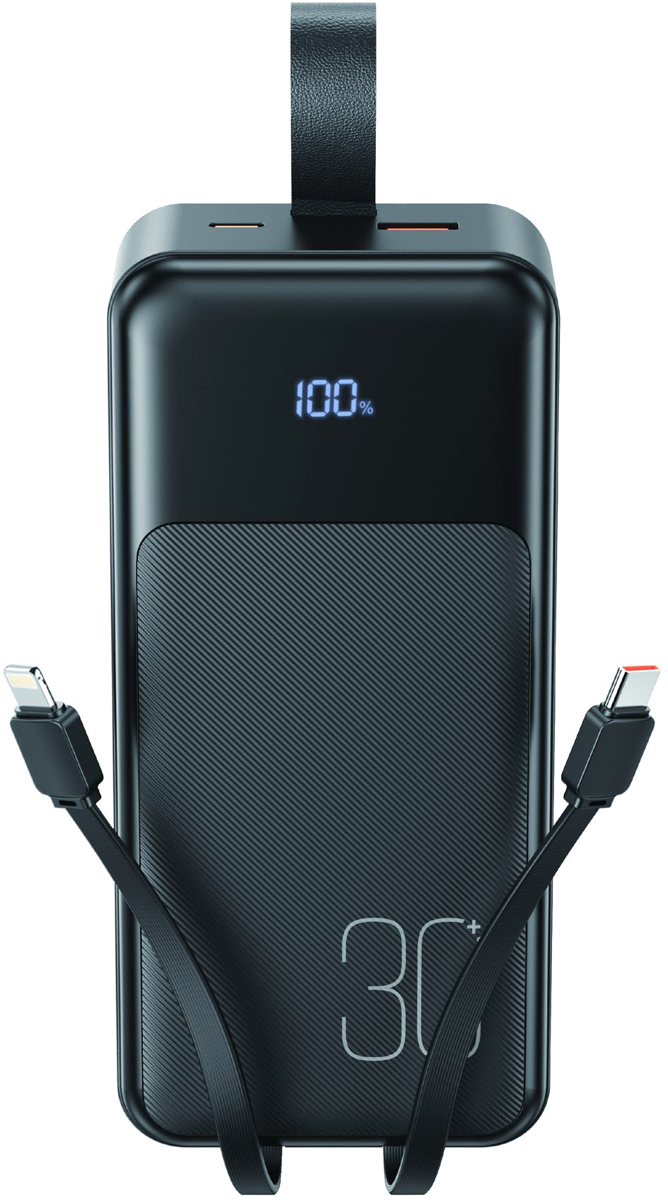 XO DIGITAL POWER BANK 30,000MAH IN-BUILT CABLES BLACK