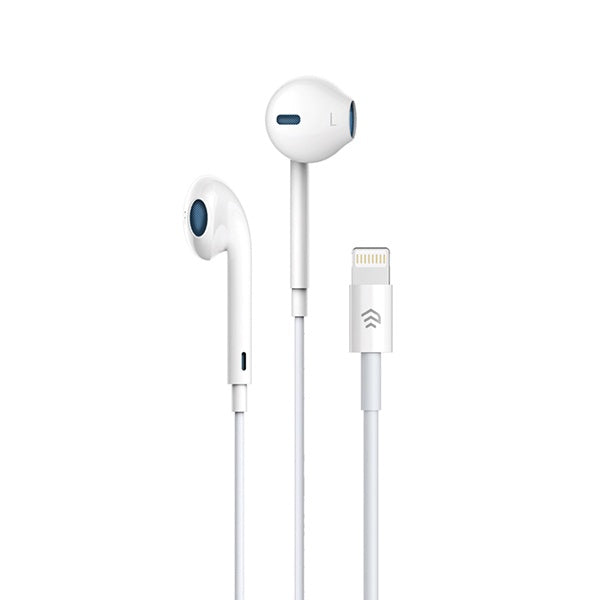Devia - Lightning Bluetooth Earphones with Microphone & Volume Control - White