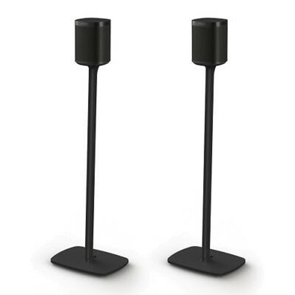 FLEXSON FLOOR STANDS FOR SONOS ONE/PLAY:1 TWIN PACK - BLACK